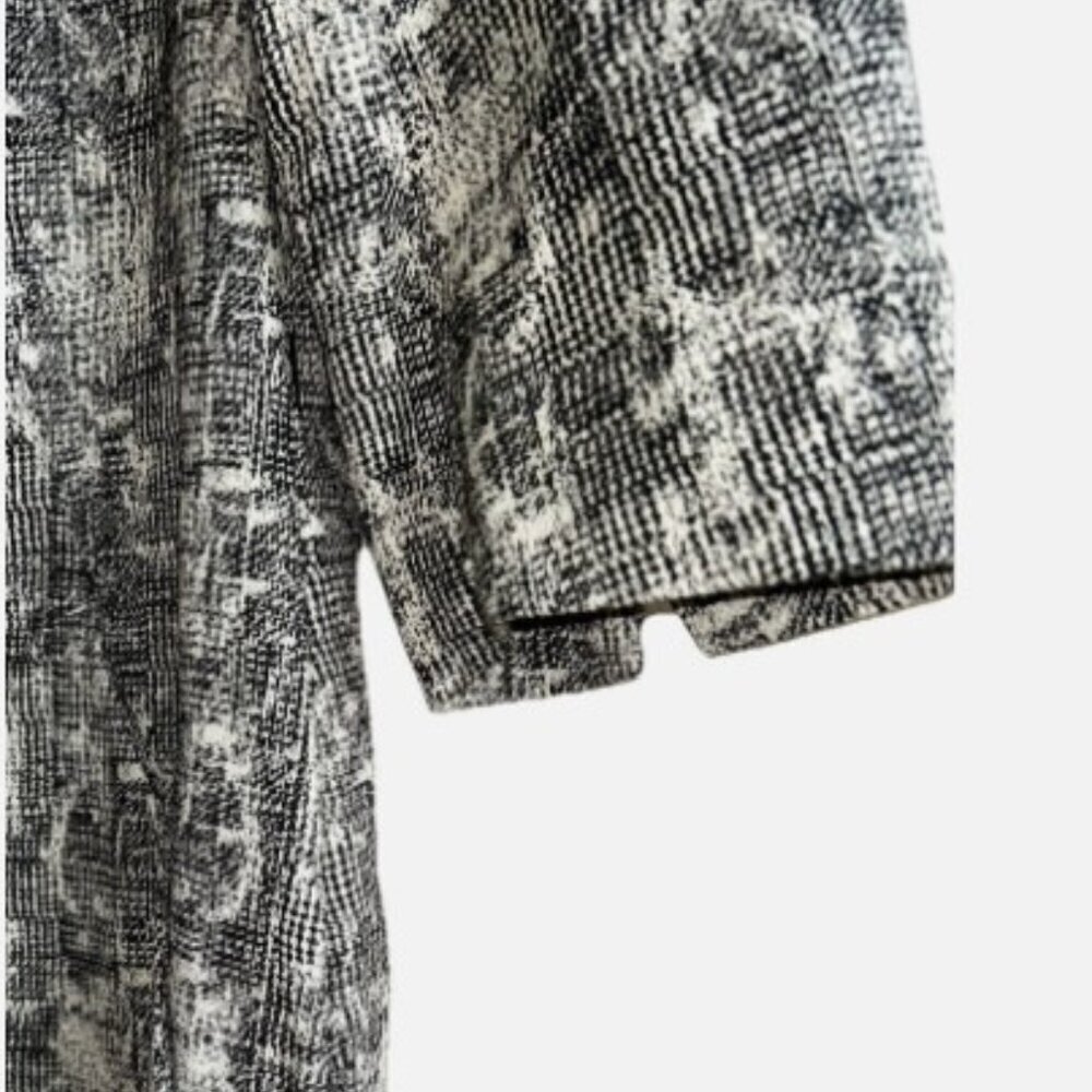 NEW MM. LAFLEUR The Etsuko Crackle Dress Women's Size 14 Workwear Pockets - Picture 4 of 9
